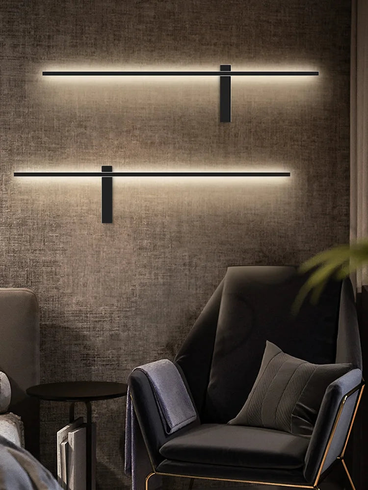 NoirGlow Modern Black Wall Lamp
