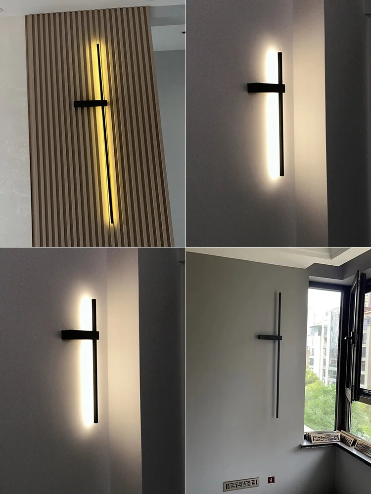 NoirGlow Modern Black Wall Lamp