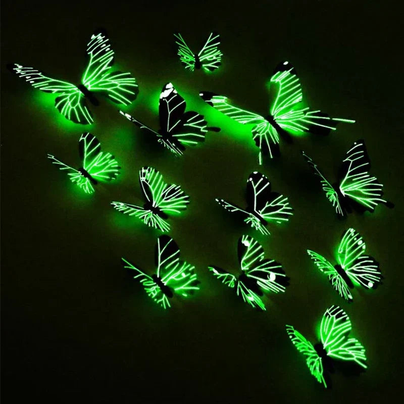 GlowButterfly Wall Stickers (12 pcs)