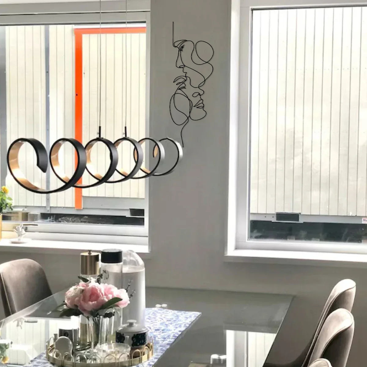 LineFace Minimalist Metal Wall Art
