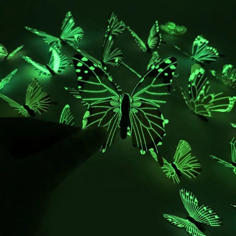 GlowButterfly Wall Stickers (12 pcs)