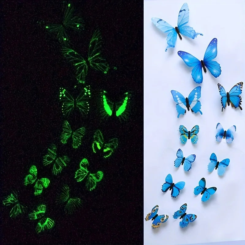GlowButterfly Wall Stickers (12 pcs)