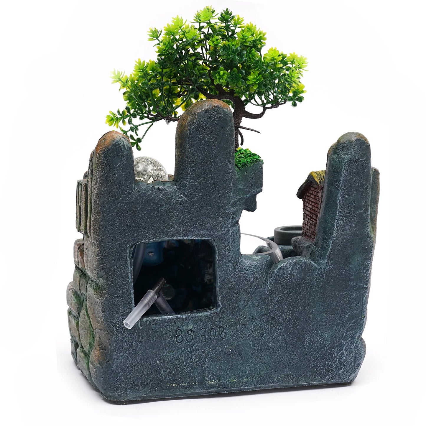 LumiFlow LED Desktop Waterfall Fountain