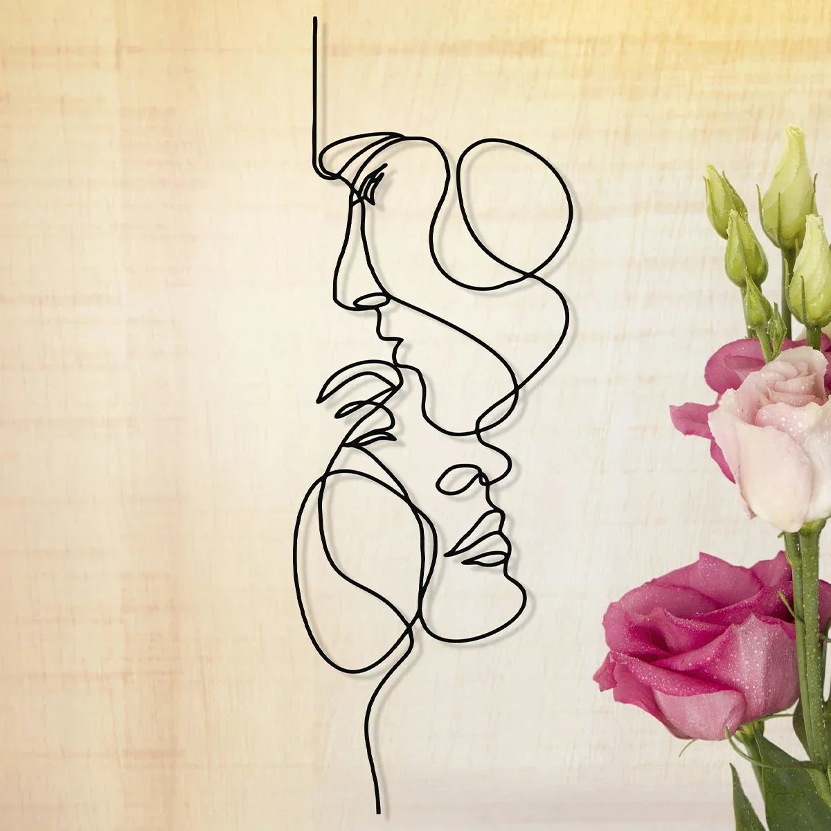 LineFace Minimalist Metal Wall Art