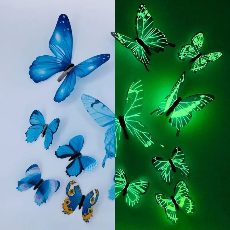 GlowButterfly Wall Stickers (12 pcs)