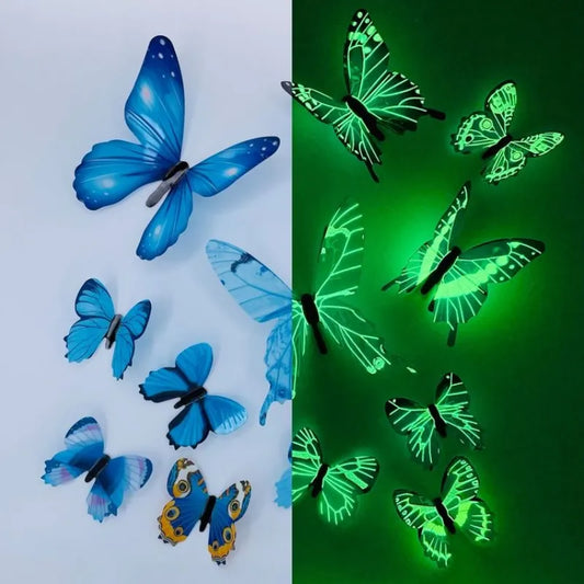 GlowButterfly Wall Stickers (12 pcs)