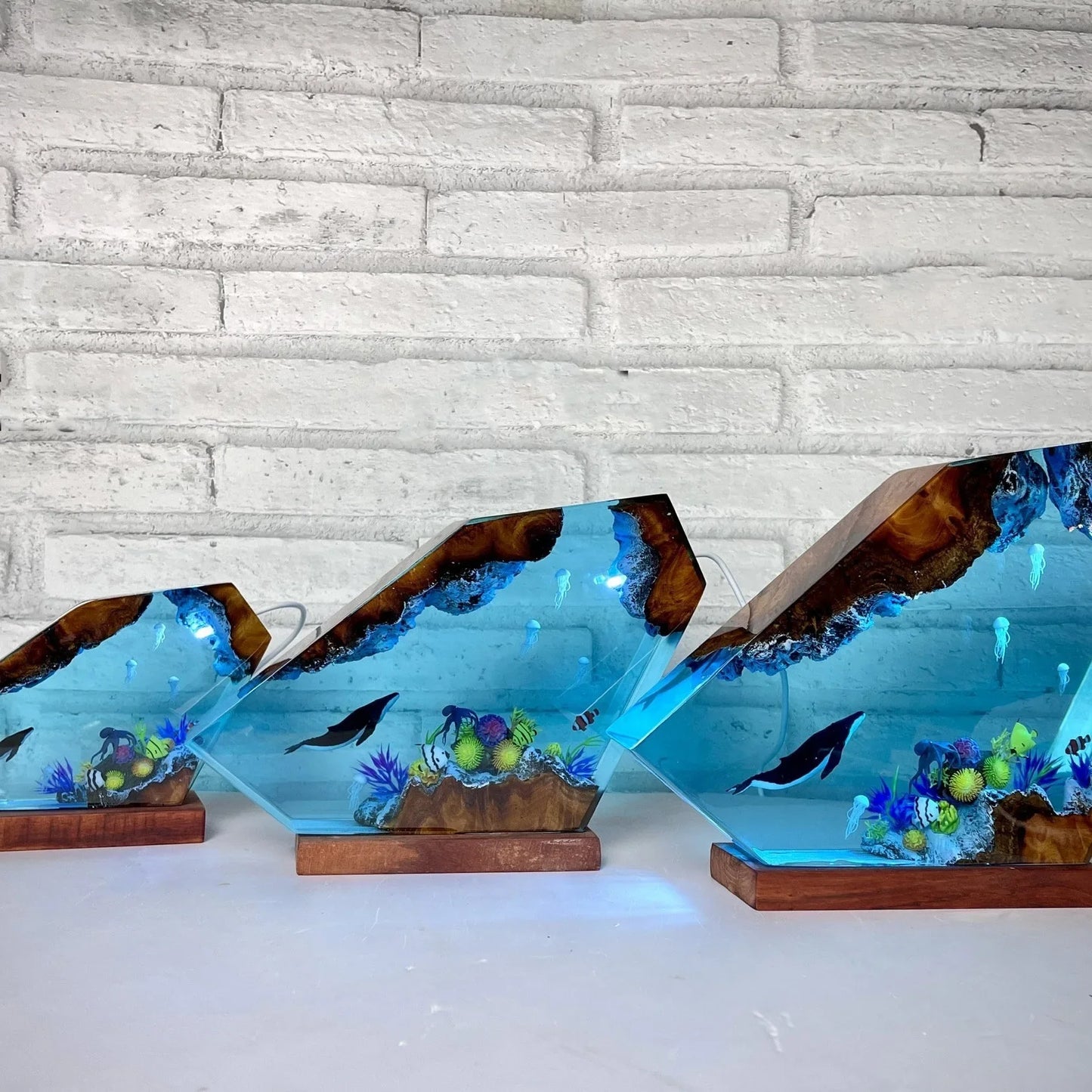OceanGlow Whale & Jellyfish Lamp