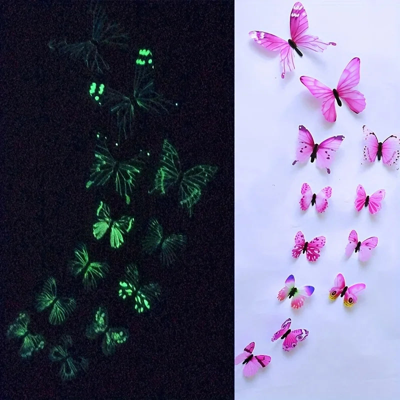 GlowButterfly Wall Stickers (12 pcs)