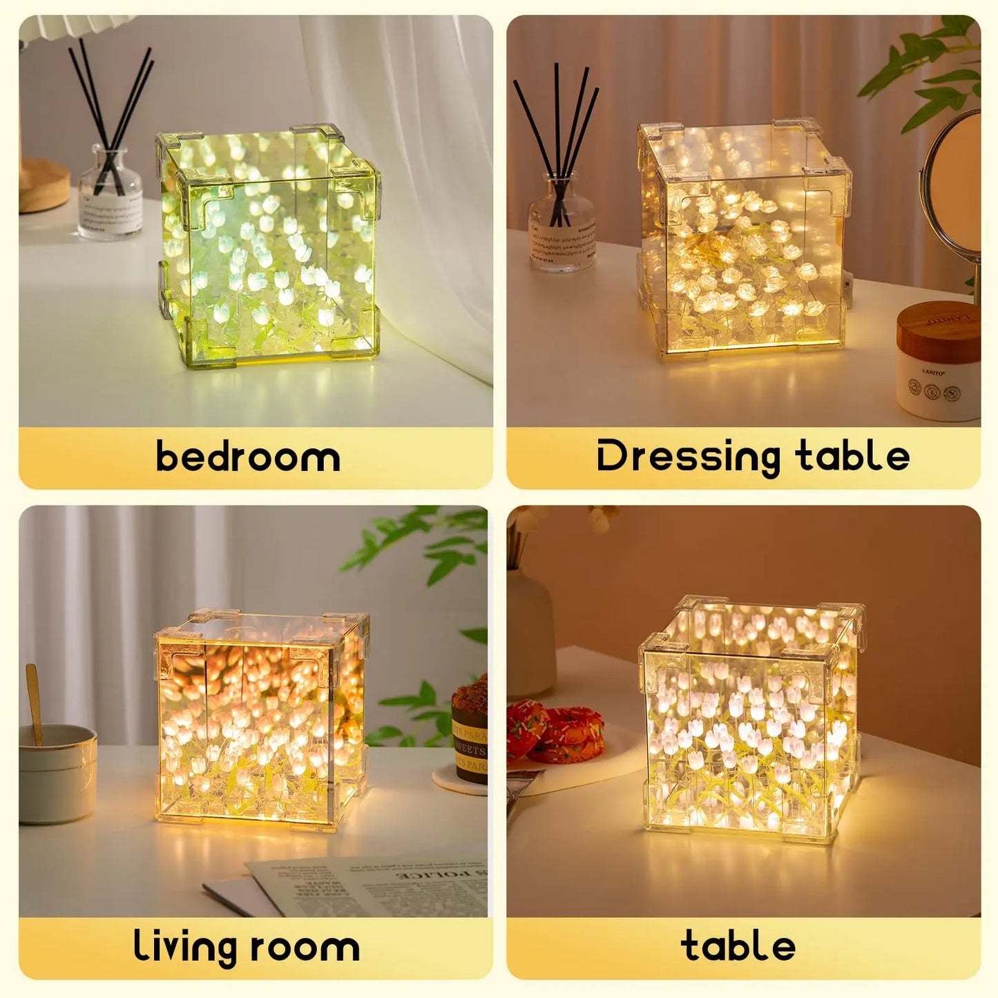 TulipGlow 2-in-1 LED Night Light